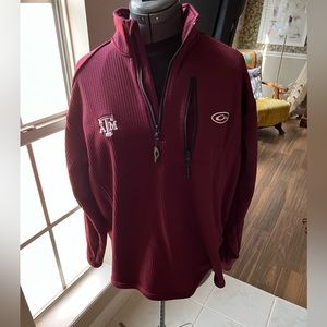 Texas A&M 1/4 zip by drake size M